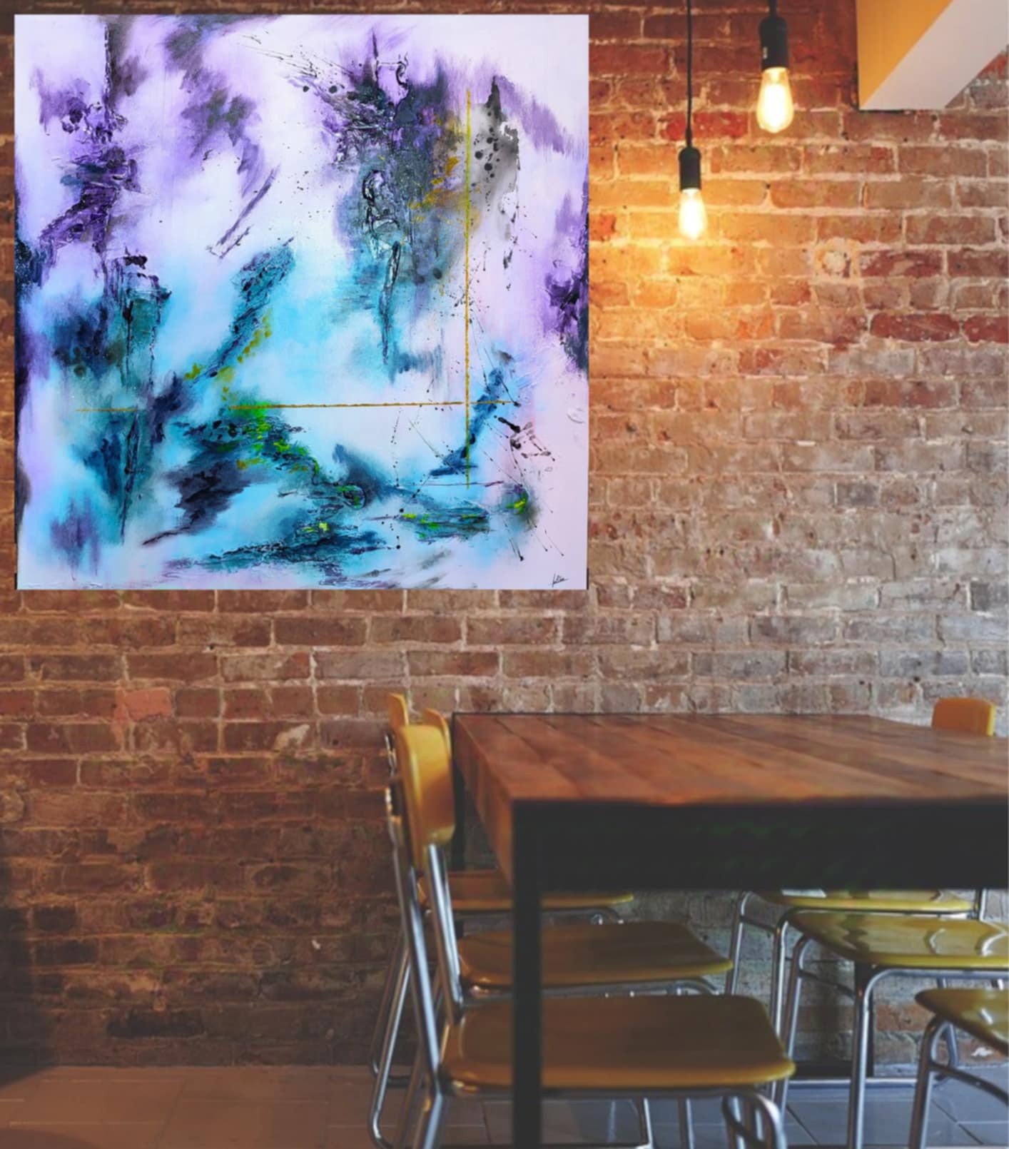 Tableau abstrait acrylique Atlantis