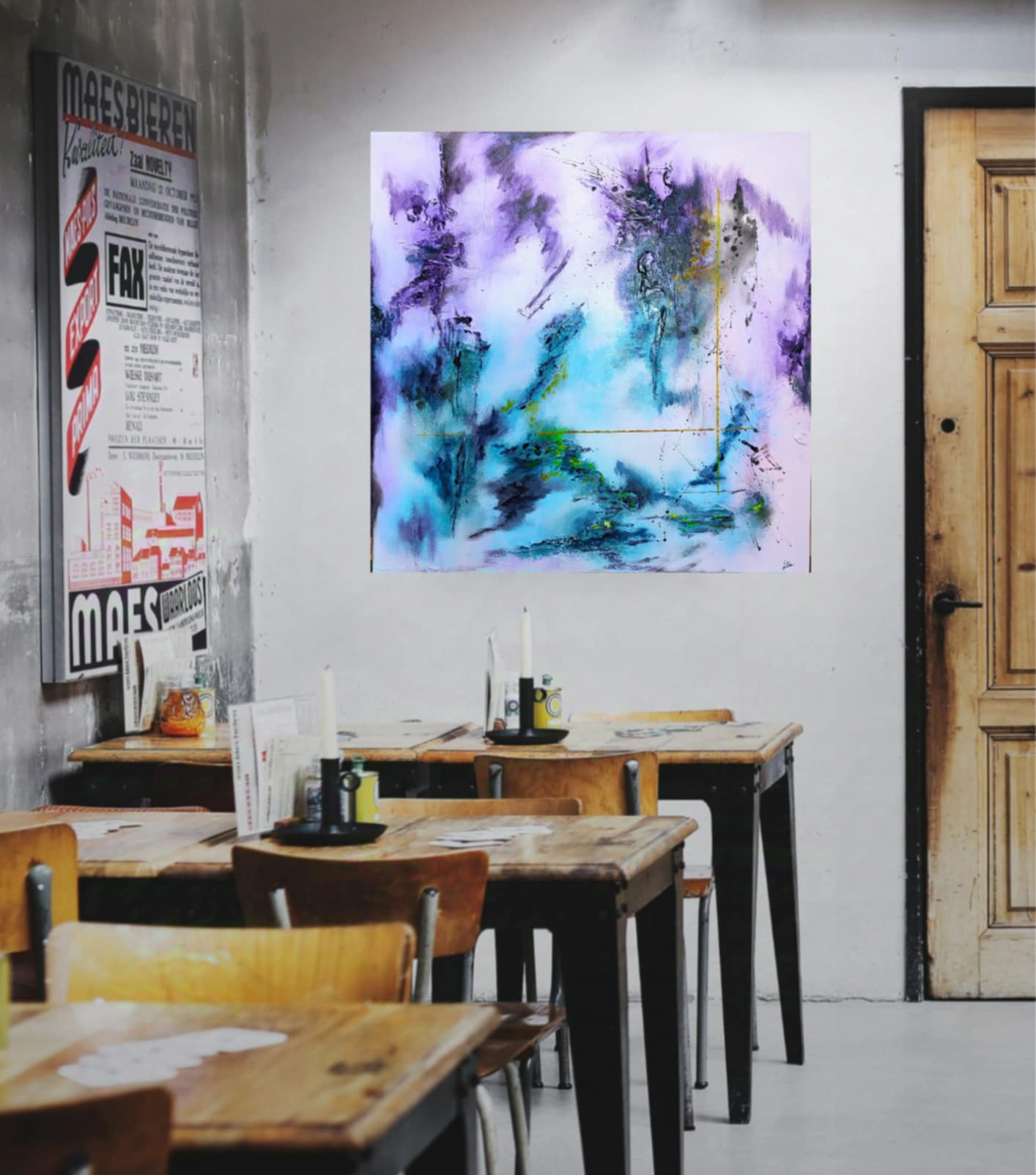 Tableau abstrait acrylique Atlantis