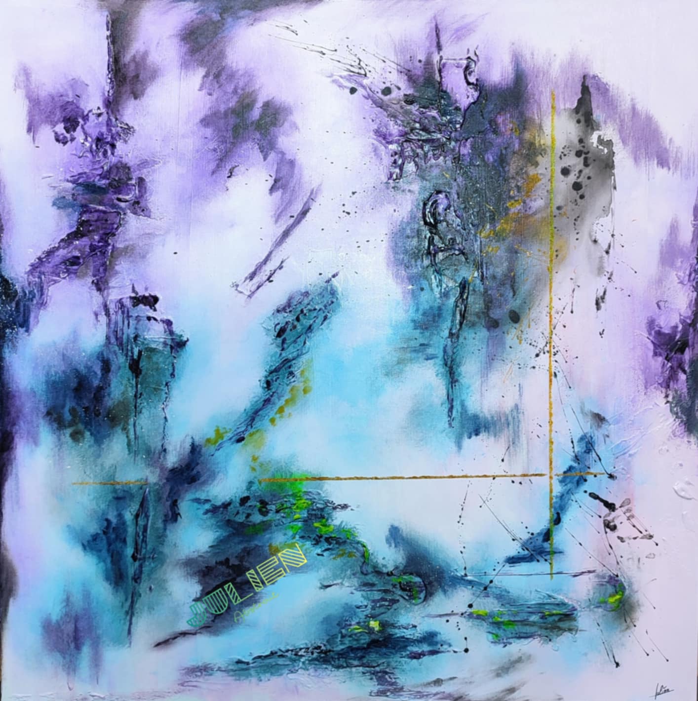 Tableau abstrait acrylique Atlantis