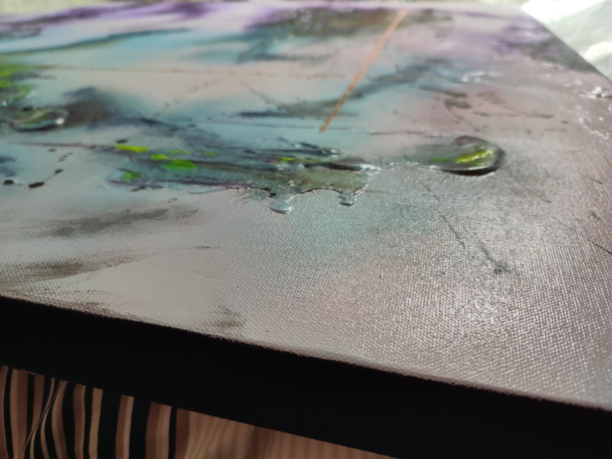 Tableau abstrait acrylique Atlantis