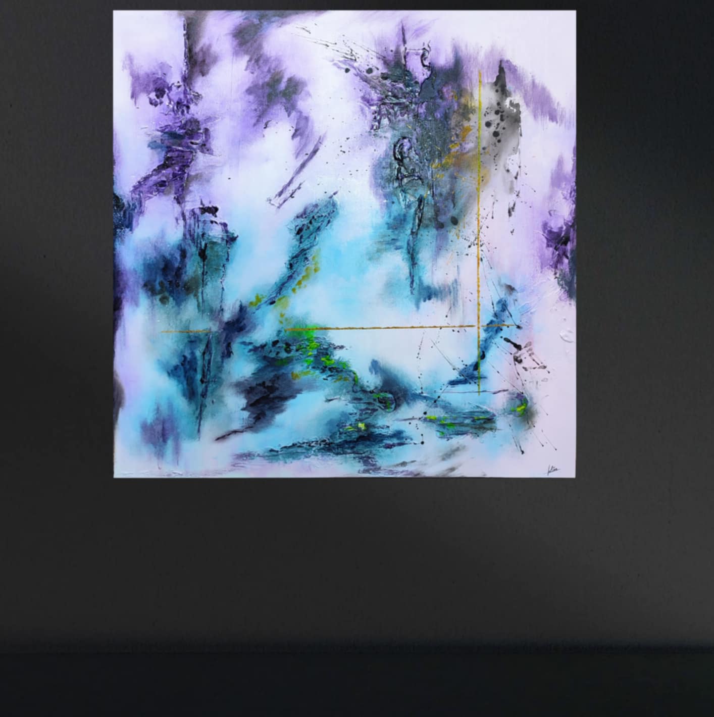 Tableau abstrait acrylique Atlantis