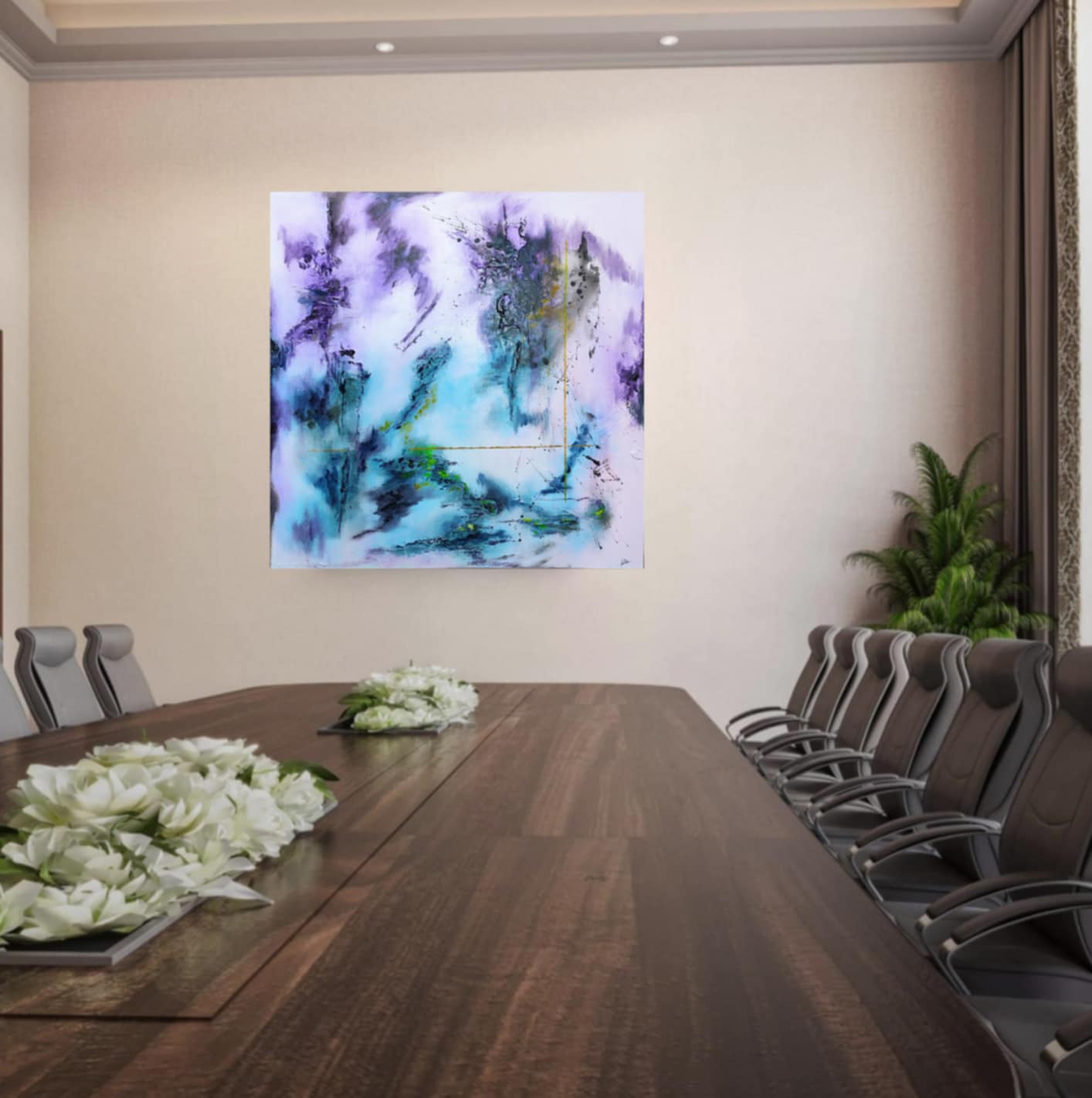 Tableau abstrait acrylique Atlantis