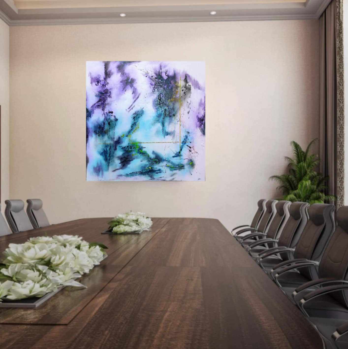 Tableau abstrait acrylique Atlantis