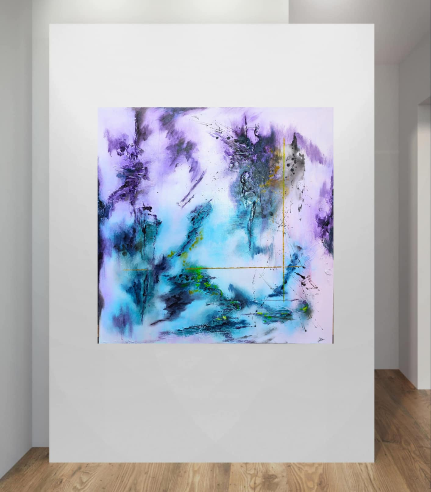 Tableau abstrait acrylique Atlantis