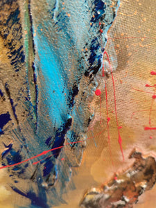 Tableau abstrait acrylique Célébration