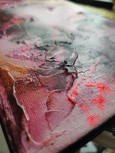 Tableau abstrait acrylique Floraison