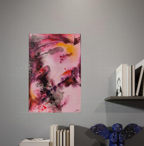 Tableau abstrait acrylique Floraison