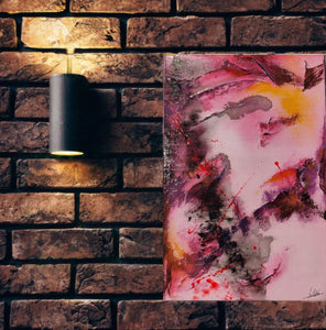 Tableau abstrait acrylique Floraison