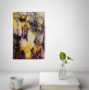 Tableau abstrait acrylique Luminescence