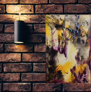 Tableau abstrait acrylique Luminescence