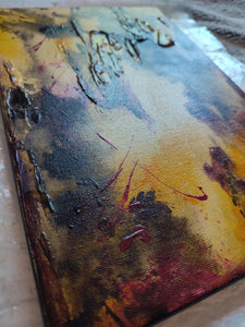 Tableau abstrait acrylique Luminescence