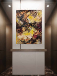 Tableau abstrait acrylique Roc