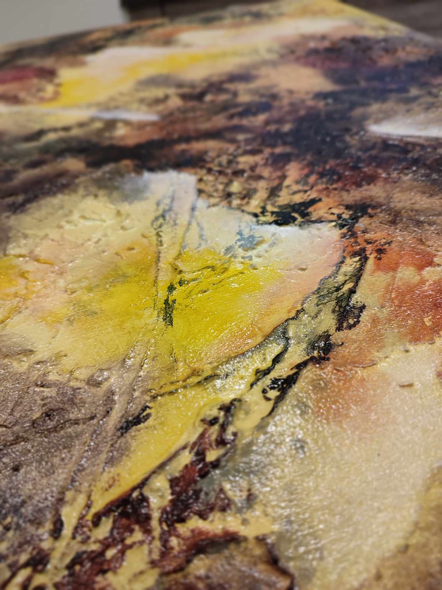 Tableau abstrait acrylique Roc