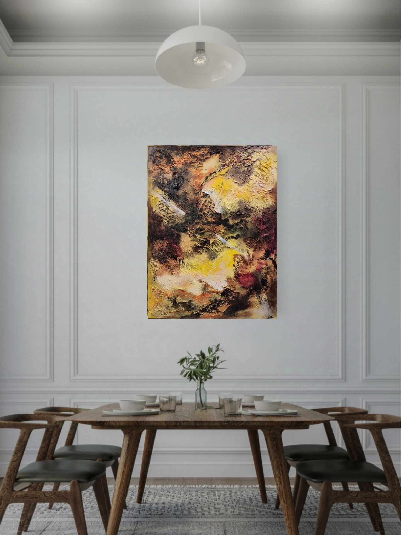 Tableau abstrait acrylique Roc