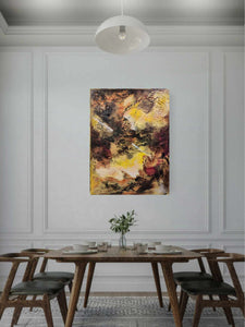 Tableau abstrait acrylique Roc