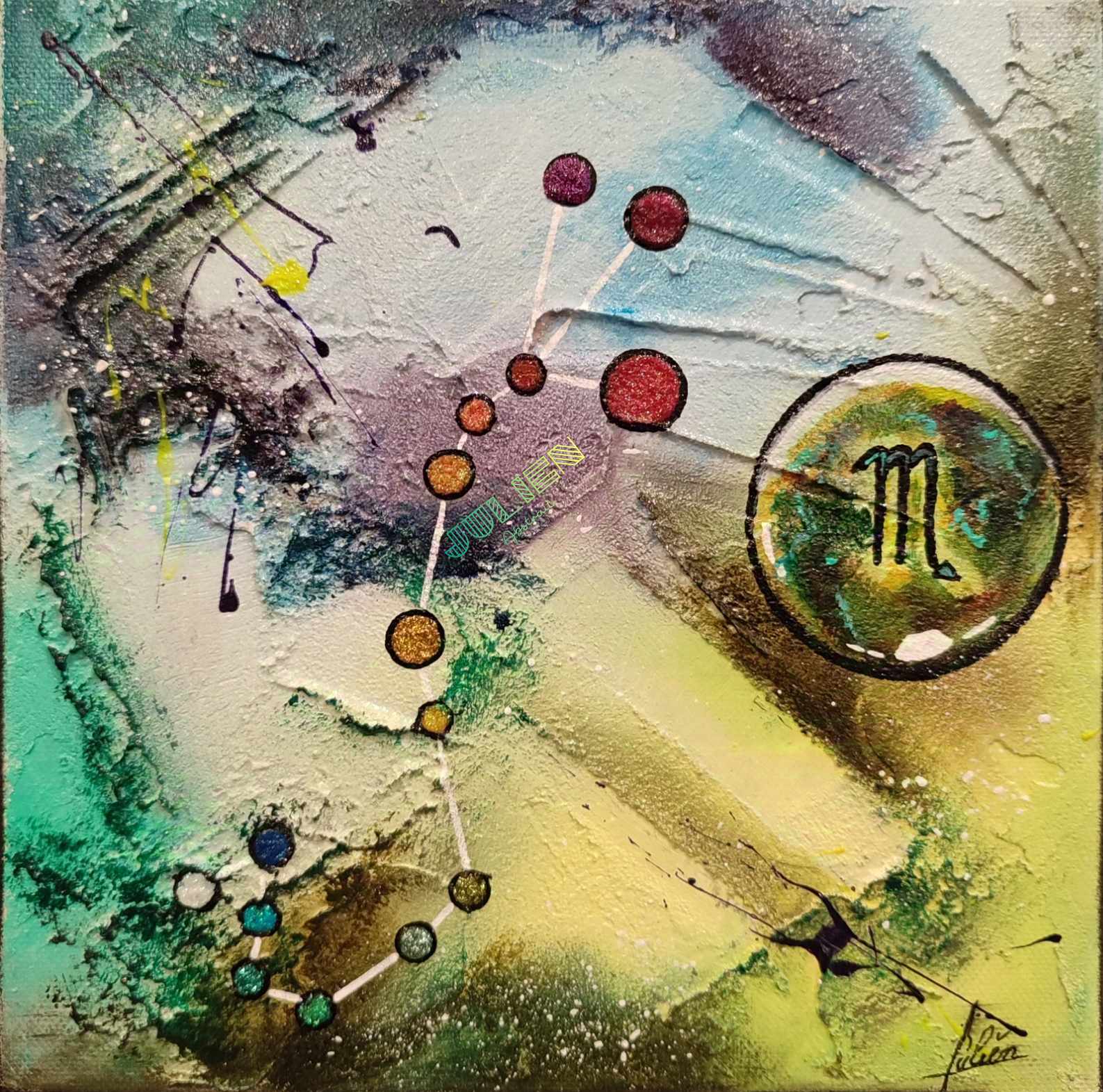 Tableau abstrait acrylique Scorpio 2