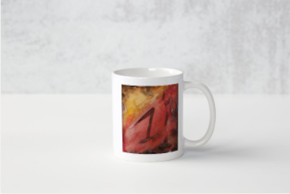 Mug peinture chiffre chance 1