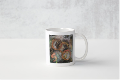 Mug peinture chiffre chance 5