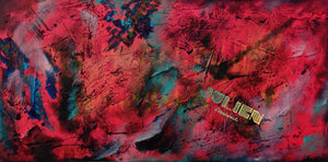 Tableau abstrait acrylique Pompéi