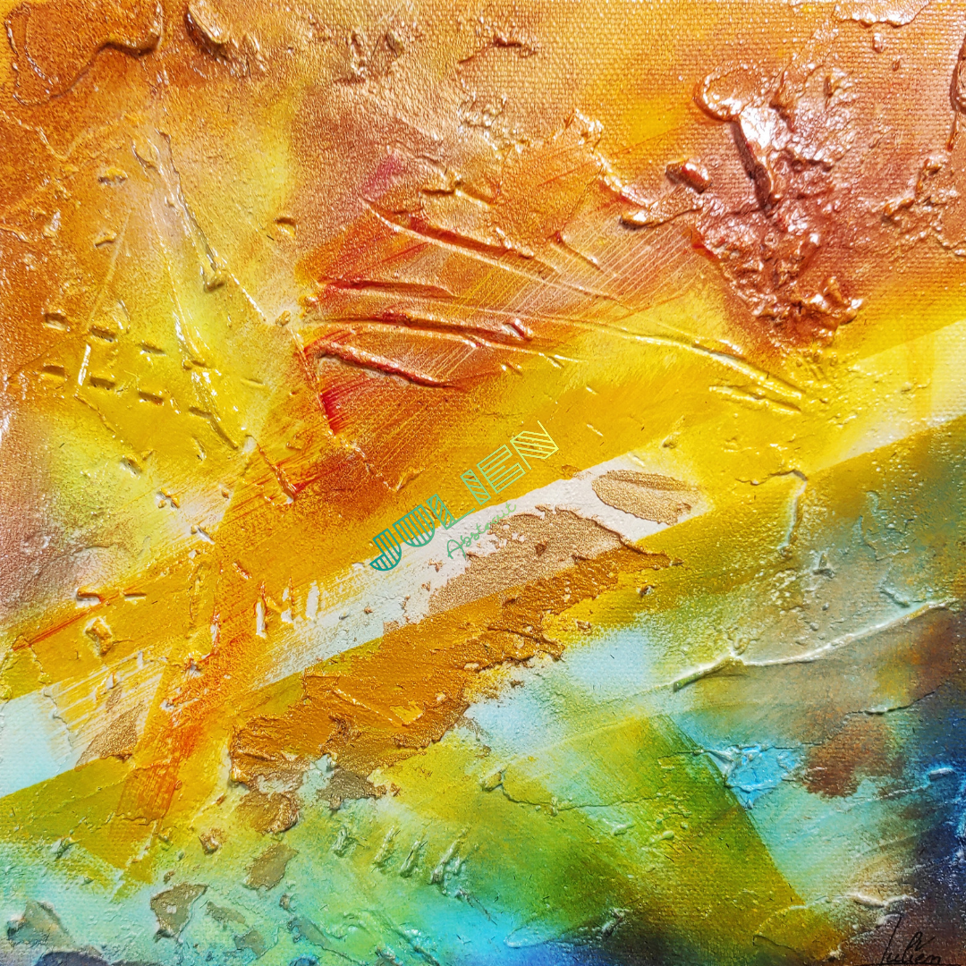 Tableau abstrait acrylique Sunset